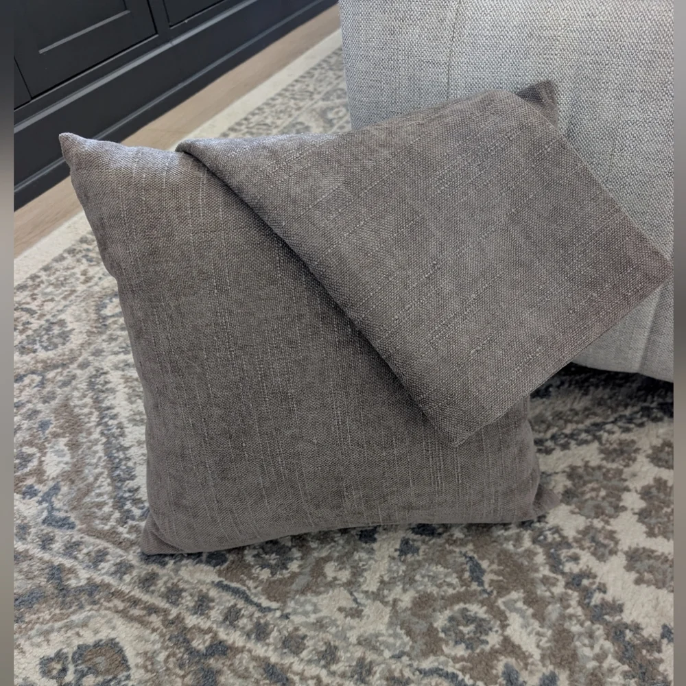Textured Throw Pillow And Additional Marching Pillow Cover 16
